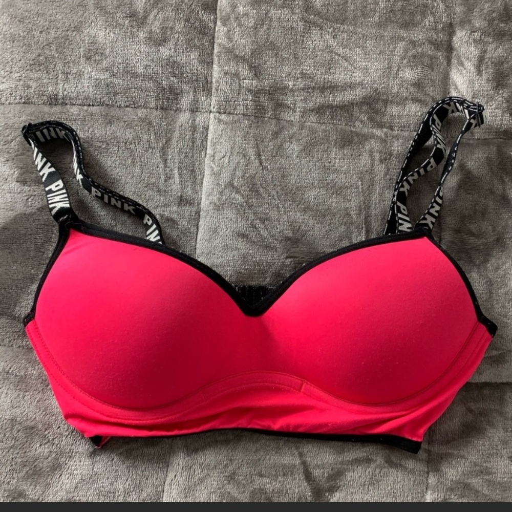 hot pink sports bra